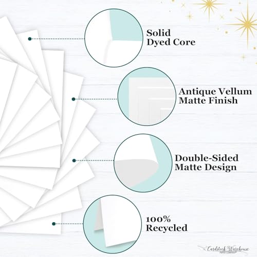 Cardstock Warehouse Pop-Tone Sweet Tooth White Cardstock Paper – 50 Sheets, 8.5 x 11" - 65 lb / 175 GSM Premium White Card Stock for Die-cutting, Crafts, Printing, Card Making and DIY Projects - color: Sweet Tooth White