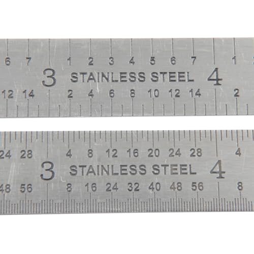 HHIP 4906-0162 3R Flex Rule, Graduations 1/32, 1/64, 10ths & 50ths, 8" Length X 1/2" Width - size: 8" 3R, style: HHIP - Flex