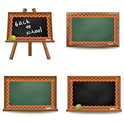 Whaline 65.6Ft Halloween Bulletin Board Border Glitter Orange Pumpkin Die Cut Trim Border Roll for Spooky Chalkboard Wall Decor - style: Halloween Pumpkin