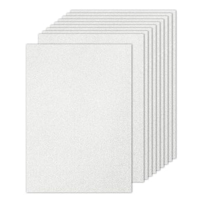 PATIKIL 10 Sheets Silver Glitter Cardstock Paper, A4 250gsm Rectangle Premium Sparkly Paper Craft Cardstock Paper for Scrapbook Card Making DIY Art Projects Wedding Party - color: Silver, size: A4
