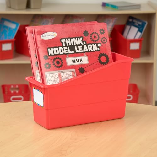Really Good Stuff Durable Book & Binder Holders - 6 Pack - Red - color: Red