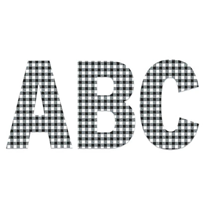 Eureka Gingham Jumbo 7" Deco Letters, Pack of 129
