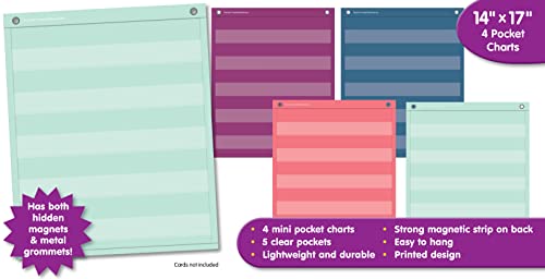 Teacher Created Resources Oh Happy Day Magnetic Mini Pocket Charts (14" x 17") (TCR20107) - color: Oh Happy Day