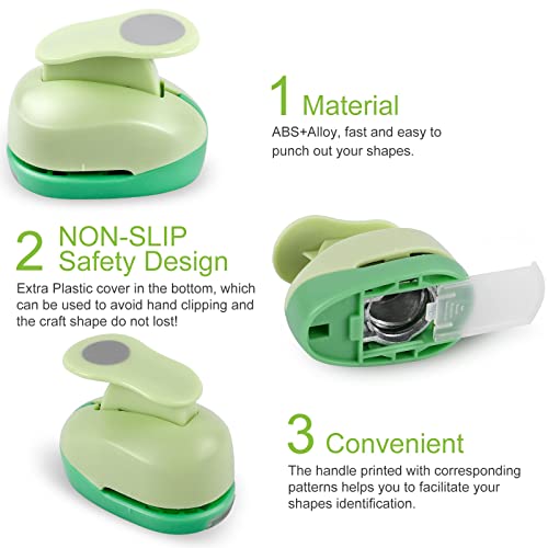 UCEC Craft Hole Punch, 2+1.5+1+5/8Inch Circle Punch, Circle Hole Punch, 4 Pcs Paper Punches for Crafting, Cardboard, Office Supplies, Back to School Supplies - size: 4pack, 5/8+1+1.5+2in