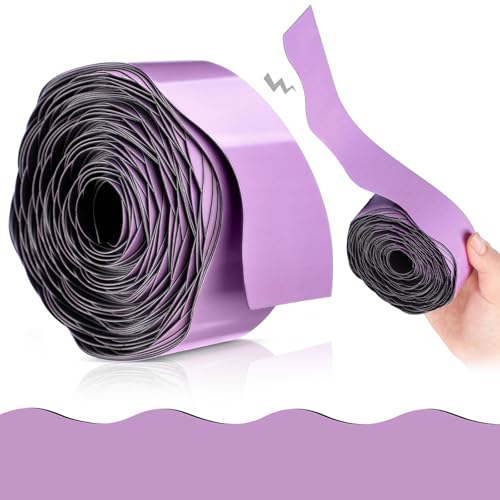 Tellegloww 36 ft Scalloped Magnetic Border Magnetic Border for Whiteboard Magnetic Bulletin Board Borders Reusable Rolled Borders Trim for Office Chalkboard(Solid Color,Purple) - style: Violet