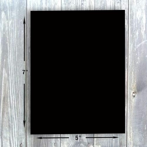 Hamilco Black Colored Cardstock - Blank Note Greeting Invitations & Index Cards - 5 x 7" 65 lb cover Scrapbook Paper - 100 Pack - color: Black