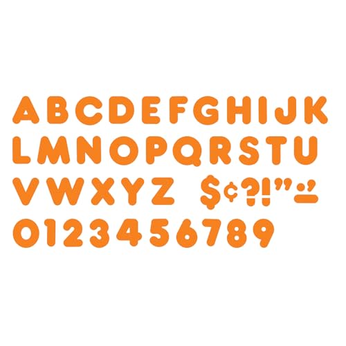 Trend Orange 4" Casual Uppercase Ready Letters, Bulletin Board Decor, 4-Inch, 72 Pieces