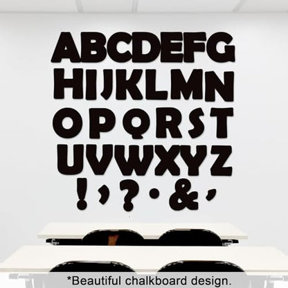 Qyeahkj 300 PCS Large 7" Font Letters and Punctuation Set, Black Classroom Alphabet Cutout for Bulletin Board Display Home School, A Great Helper to Inspire Students' Learning Interest - style: Boards