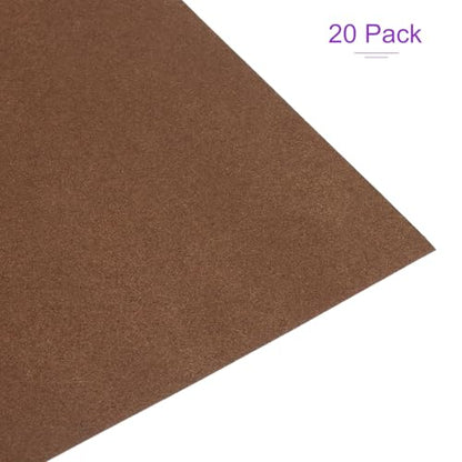 DMiotech 20 Pack Sanded Pastel Papers 11 x 8 Inch, Brown Pastel Papers 160GSM Art Cardstock Papers for Artists Crayons Charcoal DIY Crafts - color: Brown, size: 11 x 8 Inch