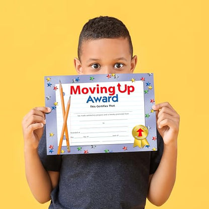 Hayes Moving Up Award Certificates, Student Promotion & Graduation Certificate, Achievement Recognition for Students, Full-Color Glossy Finish, 8.5" x 11" - 30 Pack