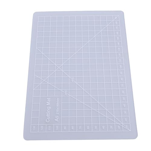 Keenso Crafts Transparent Non Slip Cutting Mat for Precise Crafting Writing Painting for Students Composite PVC (A5 Size) - size: 8.3"L x 5.9"W