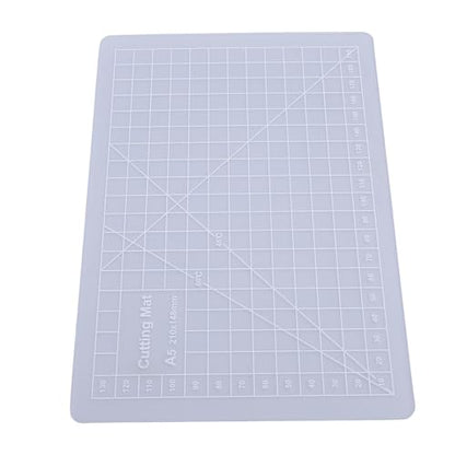 Keenso Crafts Transparent Non Slip Cutting Mat for Precise Crafting Writing Painting for Students Composite PVC (A5 Size) - size: 8.3"L x 5.9"W