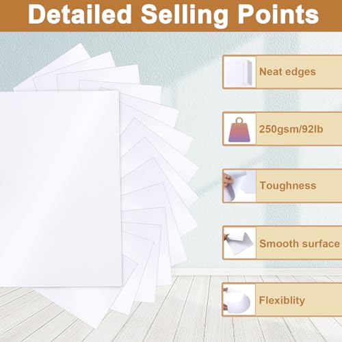 Silunkia 28 Sheets White Shimmer Cardstock 8.5 x 11 Printer Paper, 92lb Heavyweight Paper Card Stock for DIY Card Making, Greeting Cards, Wedding Invitations, Menus, School Crafts - color: White, size: 28 Sheets