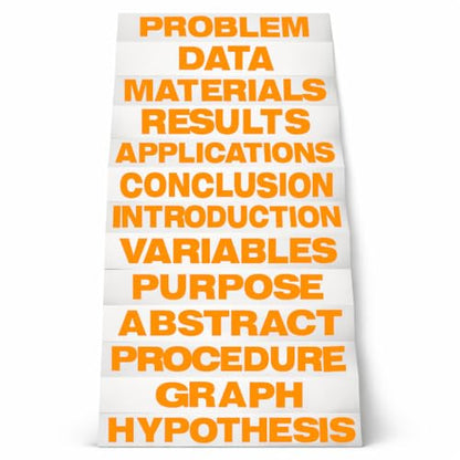 Flipside Products Orange Science Fair Titles, Display Board Titles, Projects, School, Kids, Classroom, Pack of 24 - color: Orange