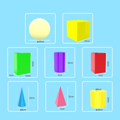3D Shapes Geometric Solids Geometric Shapes Preschool Learning Classroom Demonstration Teacher Quadrangular Blocks