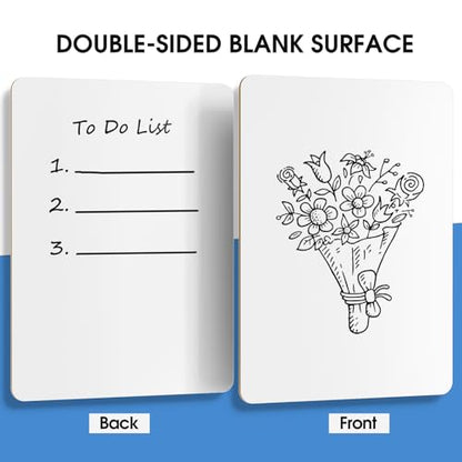 MaxGear Double Sided Dry Erase Board, 9'' x 12'' Small White Board, 2 Pack | Reusable Double Sided Surface, Easy to Write and Erase, Portable Small Learning Board, Includes 2 Markers and 2 Erasers