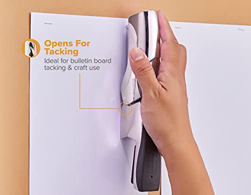 Bostitch Office Heavy Duty Stapler, 40 Sheet Capacity, No Jam, Half Strip, Fits into the Palm of Your Hand, For Classroom, Office or Desk, Chrome - color: Chrome, style: Compact