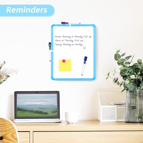 VUSIGN Small White Board Dry Erase, Blue - color: G-blue