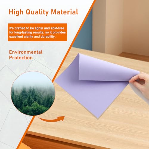 Guakicae 100 Sheets Purple Cardstock 8.5 x 11 Craft Paper, 75lb Light Purple Card Stock for DIY Cards Making, Wedding Invitations, Thank You Card, Bussine Cards, Certificates - color: Purple, size: 100 Sheets