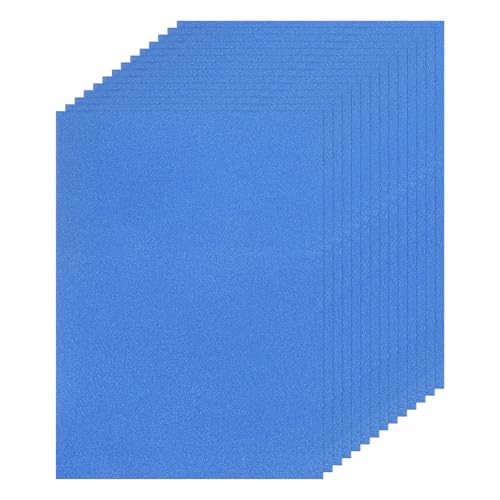 MECCANIXITY 20 Sheet Dark Blue Glitter Card Stock, 8"x11" A4 Shimmer Paper,250gsm One-sided Cardstock for DIY Crafts, Scrapbooking, Party Decorations, Invitations - color: Dark blue