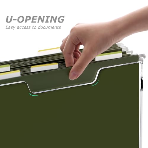 DINGHUO Acrylic Hanging File Organizer Box, Letter Size File Folder Organizer with Handles, Clear Portable File Holder for Desk Home Office School - 1 Pack - size: Letter