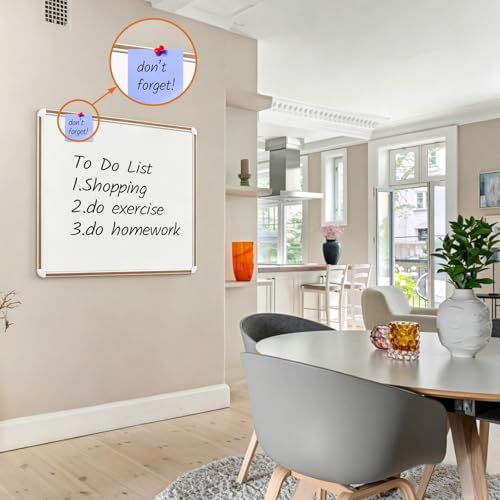 Large Magnetic White Board for Wall,Aluminum & Cork Strip Frame Whiteboard for Office,Presentation Dry Erase Board Wall Mount,Large Whiteboard for School Classroom Huge Whiteboards (24" W x 18" H) - size: 24"W x 18"H