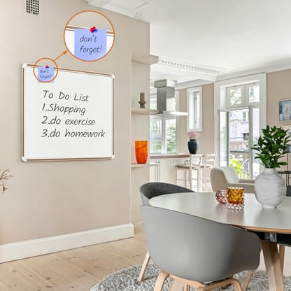 Large Magnetic White Board for Wall,Aluminum & Cork Strip Frame Whiteboard for Office,Presentation Dry Erase Board Wall Mount,Large Whiteboard for School Classroom Huge Whiteboards (24" W x 18" H) - size: 24"W x 18"H