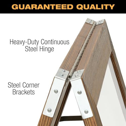 Excello Global Products 40" x 22" Indestructible A-Frame Whiteboard - Brown - color: Brown