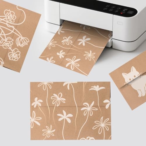 70 Packs A4 Envelopes, White, 4x6 Photo, Self Seal for Invitations, Weddings, Baby Shower, Photos, Postcards, Greeting Cards, Mailing (Kraft, 30 Pack A7 Cards and Envelopes) - color: Kraft, size: 30 Pack A7 (5.31x7.28in) Cards and Envelopes