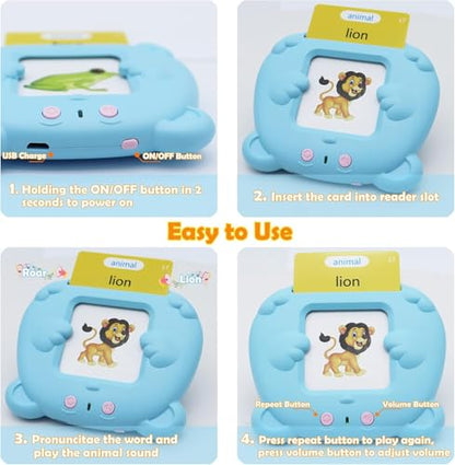 MAYAPHILOS German and English Bilingual Pocket Speech with 510 Sight Words, German Language Learning Toys for Kids, Audible Talking Flashcards, Toddlers' Sensory Preschool Educational Birthday Gifts - size: 510 Words German and English