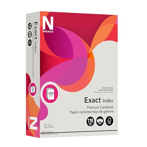 Wausau Exact Index Cardstock, 110 lb, 8.5 x 11 Inch, Pastel Gray, 250 Sheets (48598) - size: 8.5 x 11 Inch
