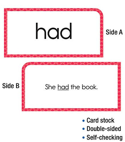 Carson Dellosa 102 Basic Sight Words Flash Cards Kindergarten, Flashcards for Kids Ages 6 and Up, Phonics and Vocabulary Kindergarten Learning Activities