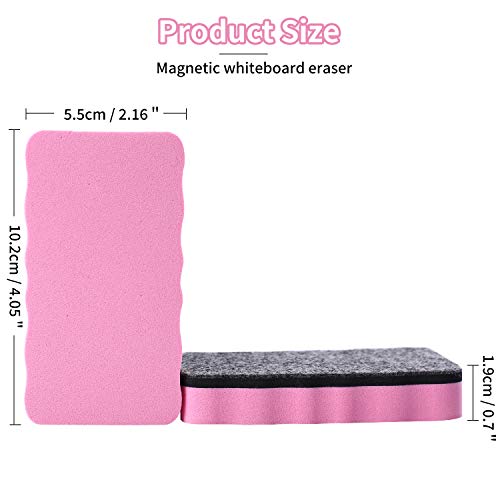 Dry Erase Erasers, 24 Pack Magnetic Whiteboard Eraser Chalkboard Eraser Dry Eraser for Classroom Office and Home (24pcs 4Colours) - color: 24pcs 4colours