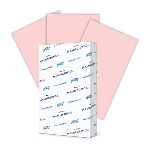 Hammermill Pink 20lb Colored Printer Paper, 8.5 x 14, 500 Sheets, Made in USA - color: Pink, size: 1 Ream | 500 Sheets, style: Legal (8.5x14)