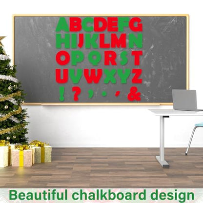 Qyeahkj 150 PCS Large 6" Font Christmas Bulletin Board Letters for Classroom, Red and Green Letters Bulletin Board Christmas Decorations for Xmas Home School Classroom Alphabet Poster Wall Decor - style: Christmas Red & Green