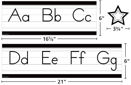 Teacher Created Resources Black and White Alphabet Line Mini Bulletin Board (TCR6807)