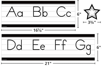 Teacher Created Resources Black and White Alphabet Line Mini Bulletin Board (TCR6807)