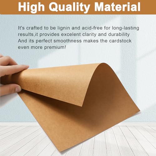 Silunkia 28 Sheets Brown Cardstock 8.5 x 11 Kraft Paper, 250gsm/92lb Heavyweight Dark Brown paper Card Stock for Greeting Cards, Wrapper, Office Printing, Stationery, Invitations, Certificates - color: Brown, size: 28 Sheets