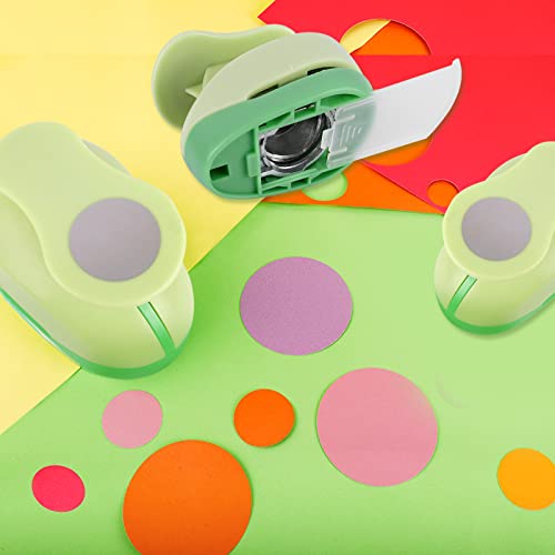 UCEC Circle Punch, 1 5/8 Inch Paper Punch, 2 Pcs Paper Punches for Crafting, Circle Hole Punch, Round Shaped Cutter for Scrapbook, Cards, DIY Albums Photos - size: 2pack, 5/8+1in