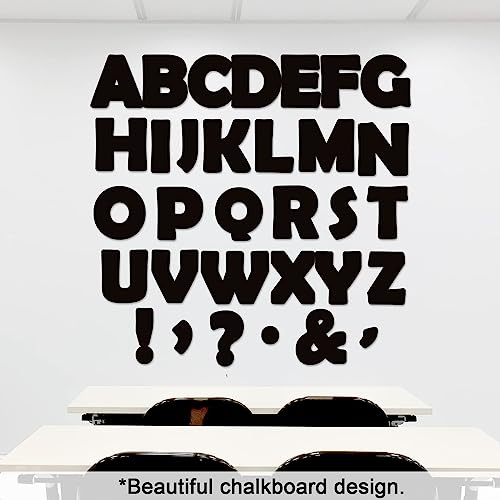 150 PCS Large 6" Bulletin Board Letters Set, Black Classroom Alphabet Cutout Letter for Bulletin Board Display Home School, A Great Helper to Inspire Students' Learning Interest - style: Black Pattern