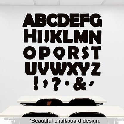 150 PCS Large 6" Bulletin Board Letters Set, Black Classroom Alphabet Cutout Letter for Bulletin Board Display Home School, A Great Helper to Inspire Students' Learning Interest - style: Black Pattern