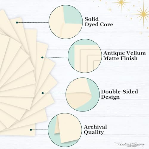 Cardstock Warehouse Colorplan Limestone (China White) Cardstock Paper – 25 Sheets, 8.5 x 11" – 100 lb. / 270 GSM Premium Matte Cover Cardstock for Invitations, Card Making & DIY Projects - color: China White