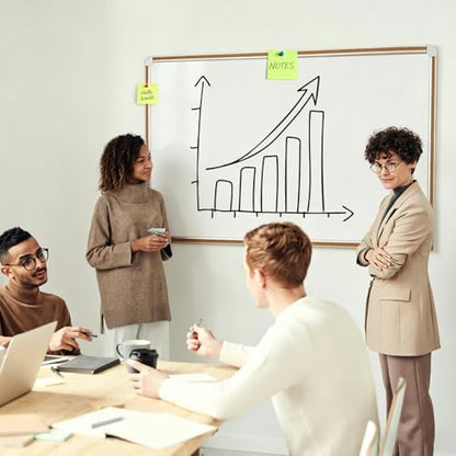 Large Magnetic White Board for Wall,Aluminum & Cork Strip Frame Whiteboard for Office,Presentation Dry Erase Board Wall Mount,Large Whiteboard for School Classroom Huge Whiteboards (48" W x 36" H) - size: 48"W x 36"H