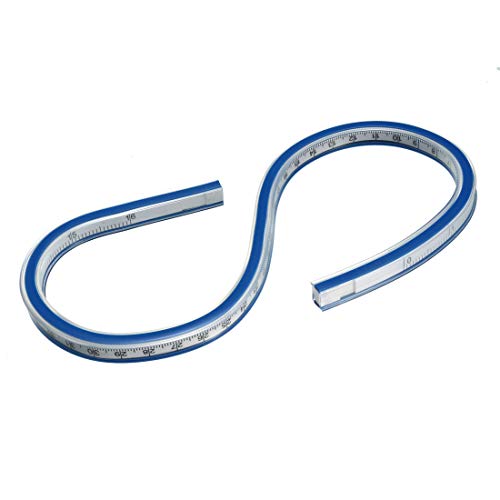 uxcell Flexible Ruler 16 Inch 40cm Curve Ruler for Engineering Drawing, Design Graphics, Garment Design - size: 16 Inch