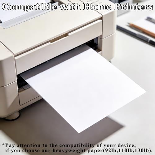 100 Sheets 65lb White Cardstock, 8.5" x 11", Printer Bright White Paper for DIY Craft Card Making Premium Card Stock Blank Invitation Paper Greeting Cards, 65LB Cover 180 GSM - color: White, size: 65lb-100sheets