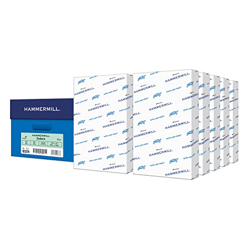 Hammermill Colored Paper, 20 lb Green Printer Paper, 8.5 x 14 - Made in the USA, Pastel Paper, 103374C - 10 Ream (5,000 Sheets) - color: Green, size: 10 Ream | 5000 Sheets, style: Legal (8.5x14)