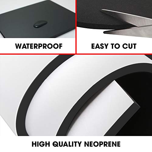 Dualplex Neoprene Sponge Foam Rubber Roll Adhesive, 15X60 Inches X 1/4" Thick, Perfect Cosplay Padding, DIY Project Sheet | Easy Cut Adhesive Multi-Function Soundproof Rubber Foam Sheet - size: 15X60 Inches X 1/4" Thick