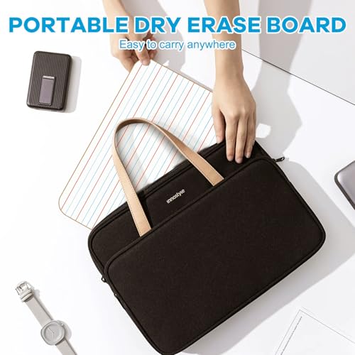 6 Pack Small White Board with Lines 9 x 12 Inch Double Sided Mini Dry Erase Board Classroom Pack Portable Dry Erase Lapboard for Kids Teacher Supplies with 6 Erasers and 6 Markers