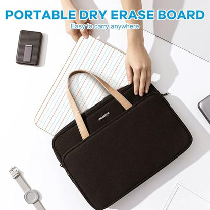 6 Pack Small White Board with Lines 9 x 12 Inch Double Sided Mini Dry Erase Board Classroom Pack Portable Dry Erase Lapboard for Kids Teacher Supplies with 6 Erasers and 6 Markers