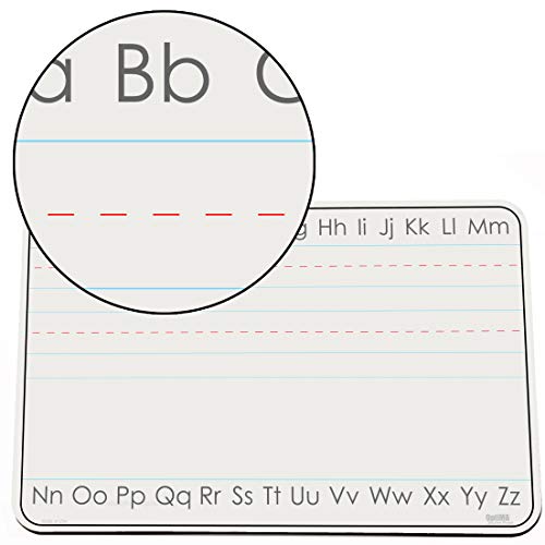 Double Sided Handheld Manuscript Whiteboard, ABC Dry Erase Lap Board, 11" x 17" Handwriting Practice for Kids - color: 2 Sets of Lines